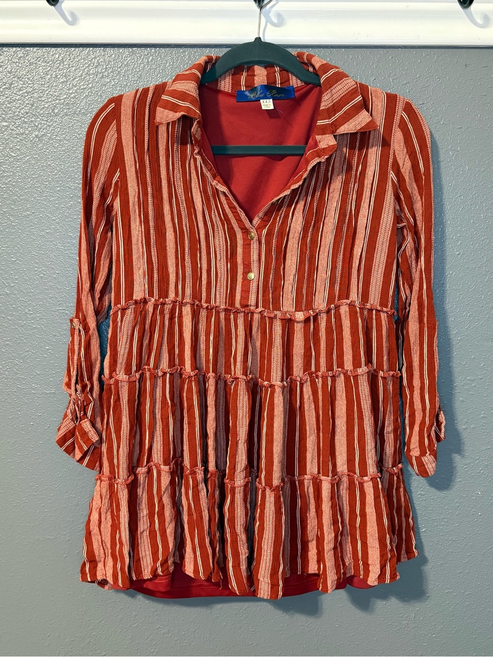Blue Rain tiered peasant dress size XXS (SKU 295)